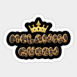 Melanin Queen(Leopard print) Sticker